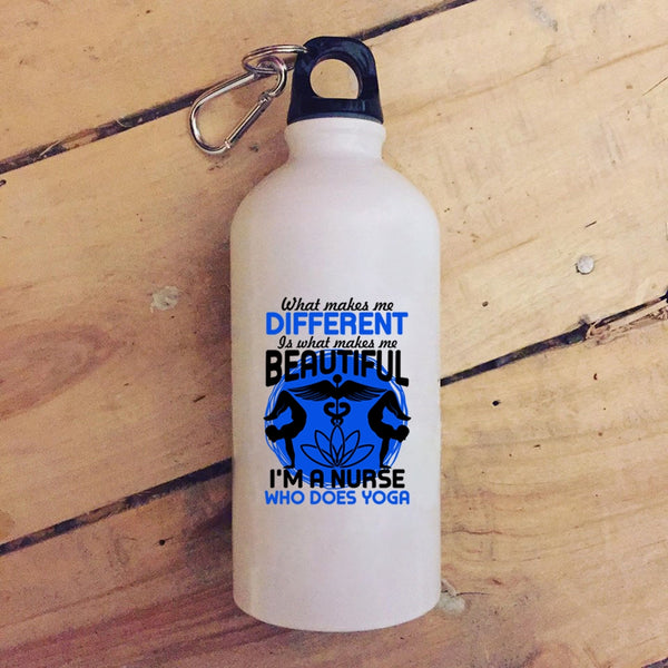 What Makes Me Different 20 oz Stainless Steel Bottle,I'm A Nurse Who Does Yoga Outdoor Sports Water Bottle