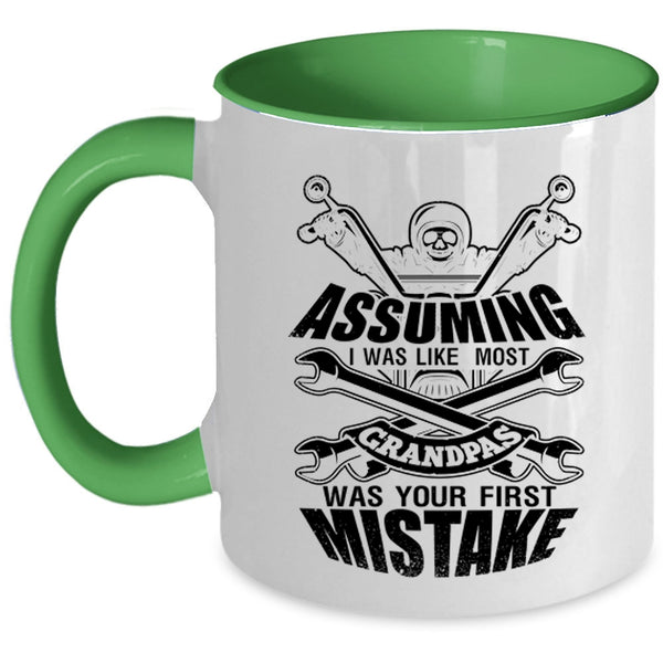 Cool Motorcycles Coffee Mug, I Was Like Most Grandpas Was Your First Mistake Accent Mug