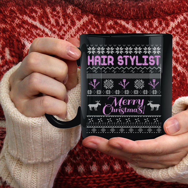 Hair Stylist Coffee Mug, Merry Christmas Coffee Cup