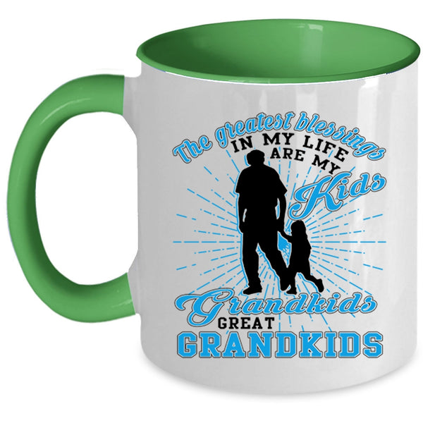Grandkids Great Grandkids Coffee Mug, My Kids Accent Mug