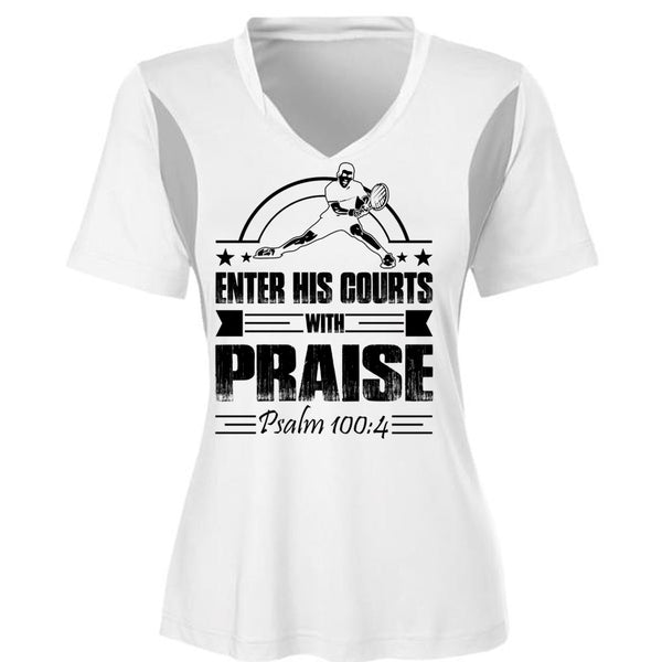 Enter His Courts With Praise T Shirt, I Love Tennis T Shirt, Awesome T-Shirts