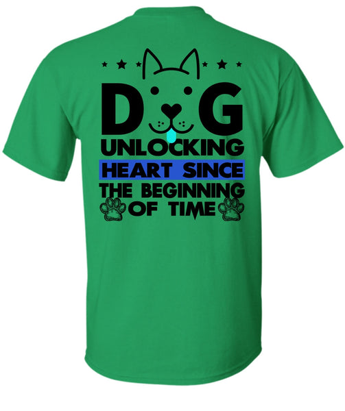 Dog Unlocking Heart T Shirt, I Love My Dog T Shirt