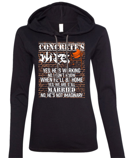 Concrete's Wife T Shirt, We Are Still Married T Shirt (Anvil Ladies Ringspun Hooded)
