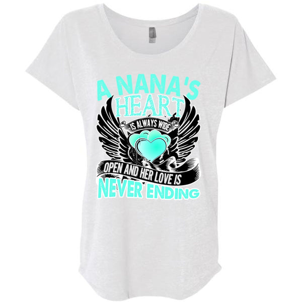 A Nana's Heart Is Always Wide T Shirt, I Love Nana T Shirt, Awesome T-Shirts