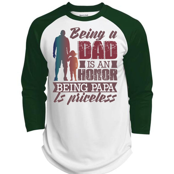 Being A Dad Is An Honor T Shirt, I Love Papa T Shirt, Awesome T-Shirts  (Polyester Game Baseball Jersey)