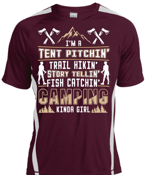 Camping Kinda Girl T Shirt, I'm A Tent Pitching T Shirt, Cool Shirt