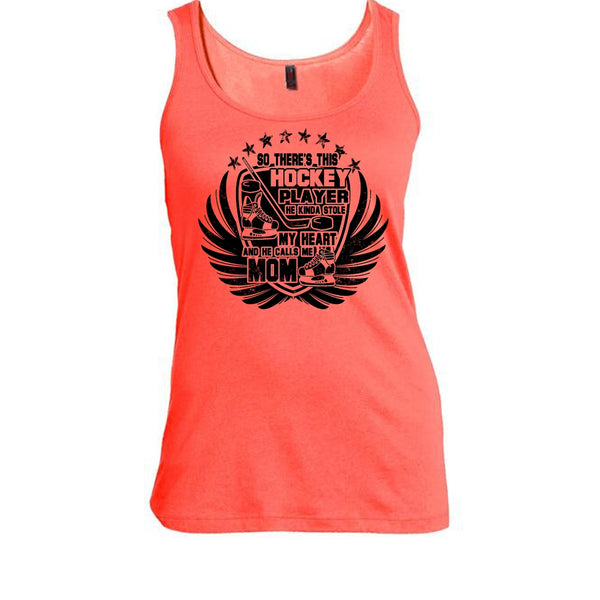 There's This Hockey Player T Shirt, Coolest Hockey Mom Tank Top