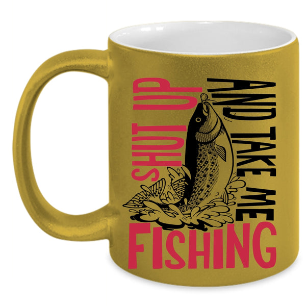 Best Gift For Fisher Coffee Mug, Take Me Fishing Accent Mug
