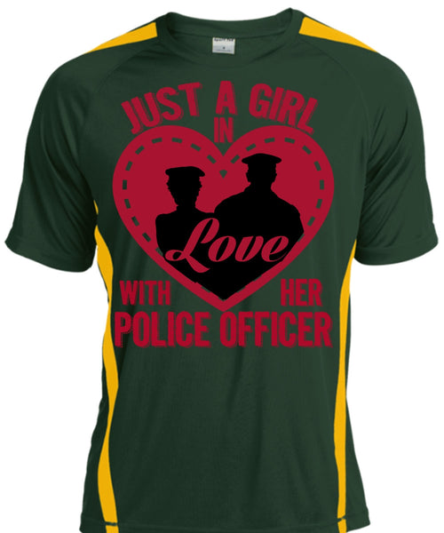 Just A Girl In Love With Her Police Officer T Shirt, Being A Police T Shirt, Cool Shirt