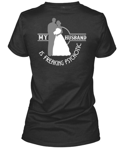 A black t-shirt with the shopify logo