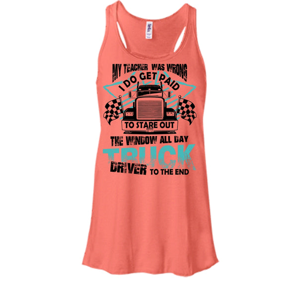 My Teacher Was Wrong T Shirt, Coolest Trucker Tank Top