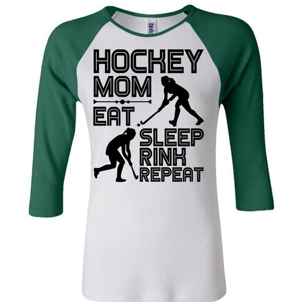 Hockey Mom Eat Sleep Rink Repeat T Shirt, I Love Hockey T Shirt, Awesome T-Shirts