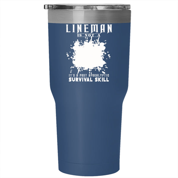 Lineman Is Not A Career Tumbler 30 oz Stainless Steel, Cool Lineman Travel Mug