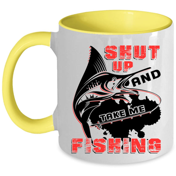 Cool Fisher Coffee Mug, Take Me Fishing Accent Mug