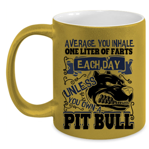 Funny Pit Bulls Coffee Mug, You Own A Pit Bull Accent Mug