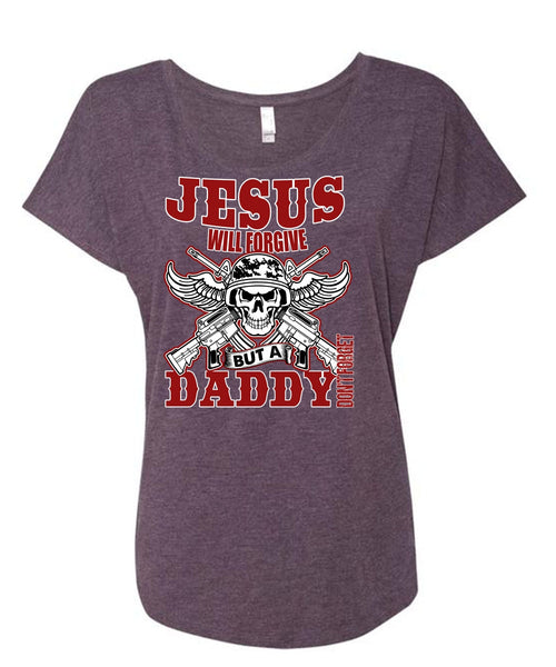 Daddy Don't Forget T Shirt, Being A Papa T Shirt, Cool Shirt (Ladies' Triblend Dolman Sleeve)