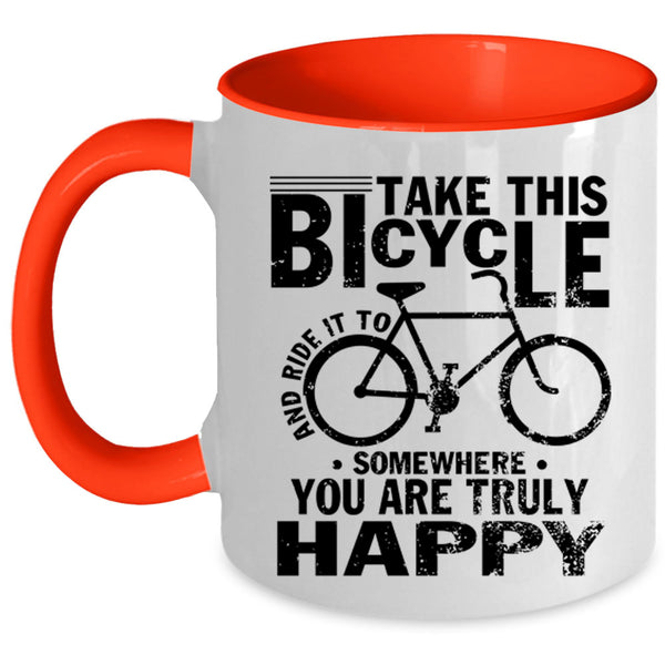 Ride It To Somewhere Coffee Mug, Take This Bicycle Accent Mug