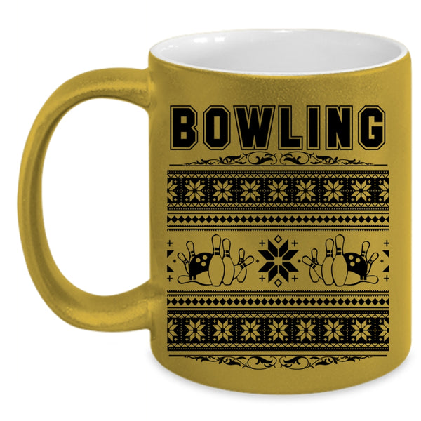 Make An Ugly Christmas Coffee Mug, Bowling Accent Mug