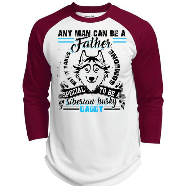 Any Man Can Be A Father T Shirt, I Love Dog T Shirt, Awesome T-Shirts  (Polyester Game Baseball Jersey)