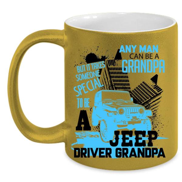 Special Man To Be A Jeep Driver Grandpa Coffee Mug, Grandpa Accent Mug