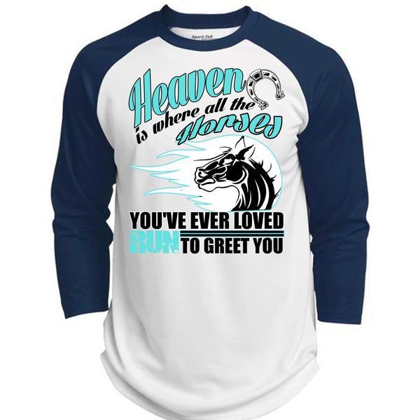 Heaven Is Where All The Horses T Shirt, I Love Equestrian T Shirt, Awesome T-Shirts  (Polyester Game Baseball Jersey)