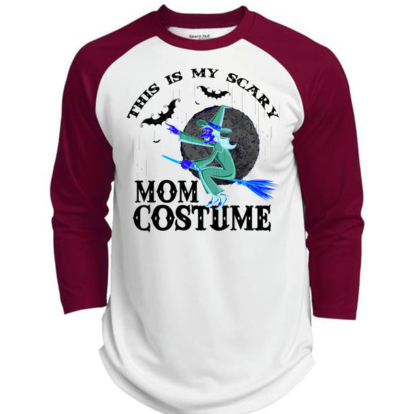 This Is My Scary Mom Costume T Shirt, Wait For Halloween T Shirt, Awesome T-Shirts  (Polyester Game Baseball Jersey)