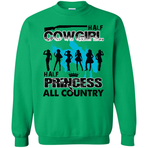 All Country T Shirt, Half Cowgirl Sweatshirt