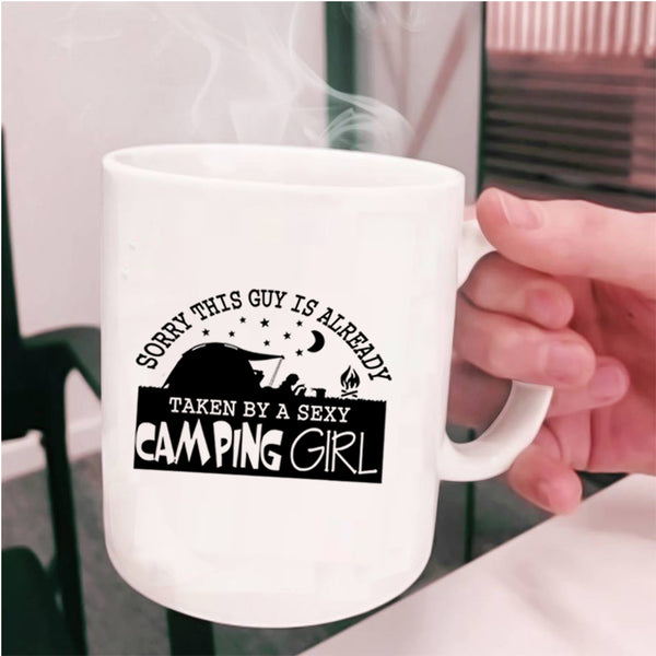 Married Coffee Mug, This Guy Is Already Taken By A Camping Girl Cup