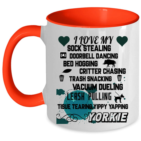 Cute Gift For Yorkie Owner Coffee Mug, I Love My Yorkie Accent Mug
