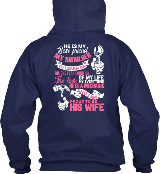 Proud To Be His Wife T Shirt, He Is My Best Friend T Shirt