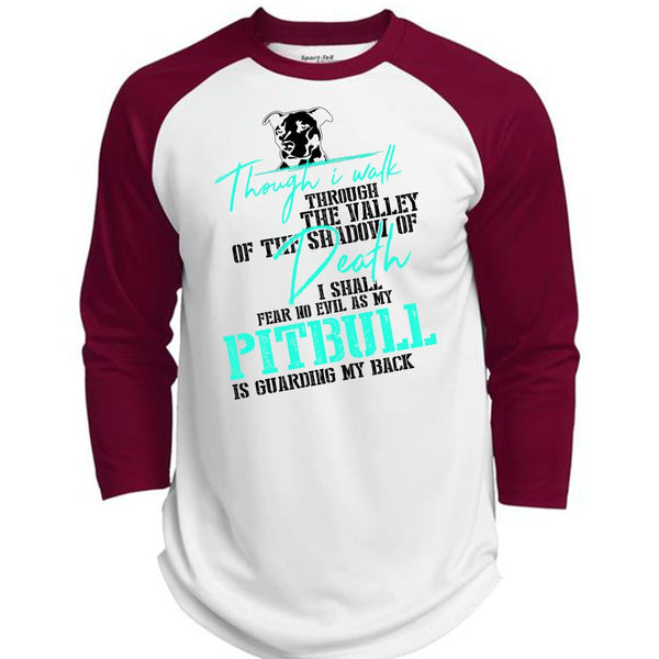 My Pit Bull Is Guarding My Back T Shirt, I Love Dog T Shirt, Awesome T-Shirts  (Polyester Game Baseball Jersey)