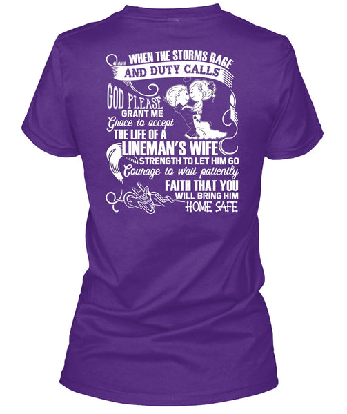 The Life Of A Lineman's Wife T Shirt, Being A Lineman T Shirt