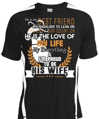 A black t-shirt with the shopify logo