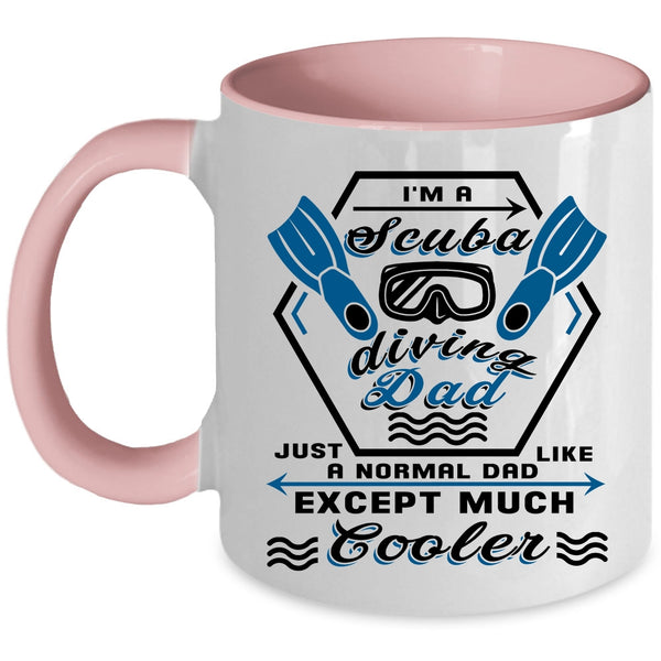 Awesome Dad Coffee Mug, I'm A Scuba Diving Dad Accent Mug
