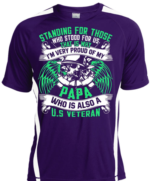 I'm Very Proud Of My Papa T Shirt, US Veteran T Shirt, Cool Shirt