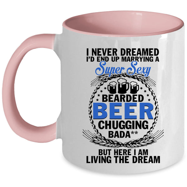 Just Married Coffee Mug, I'd End Up Marrying A Bearded Beer Accent Mug