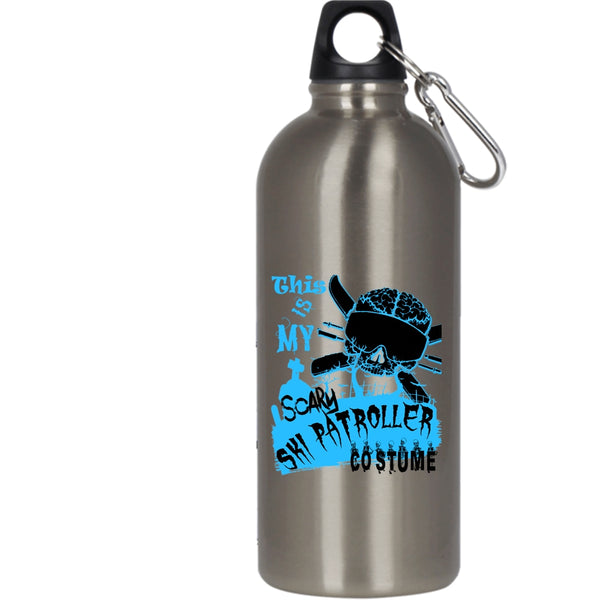 This is My Scary Ski Patroller Costume 20 oz Stainless Steel Bottle,Halloween Outdoor Sports Water Bottle