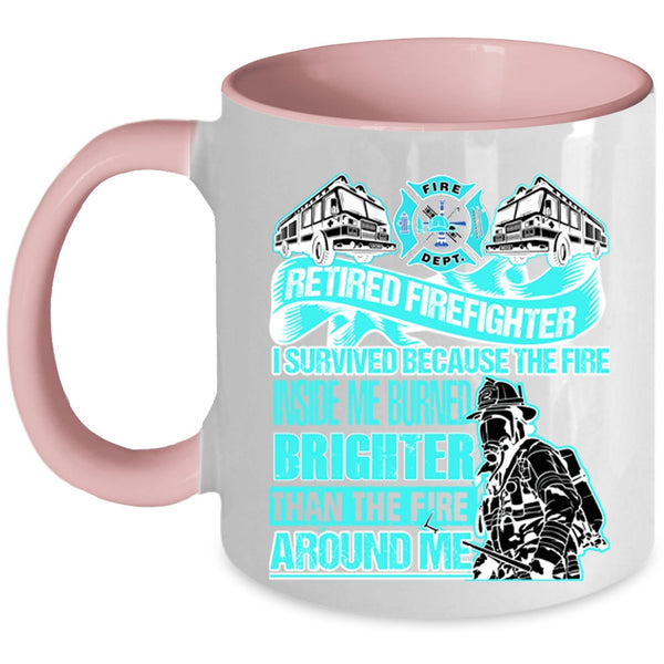 Awesome Gift For Grandfather Coffee Mug, Retired Firefighter Accent Mug