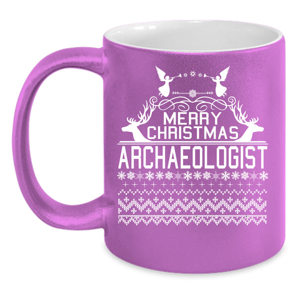 Merry Christmas Coffee Mug, Archaeologist Coffee Cup