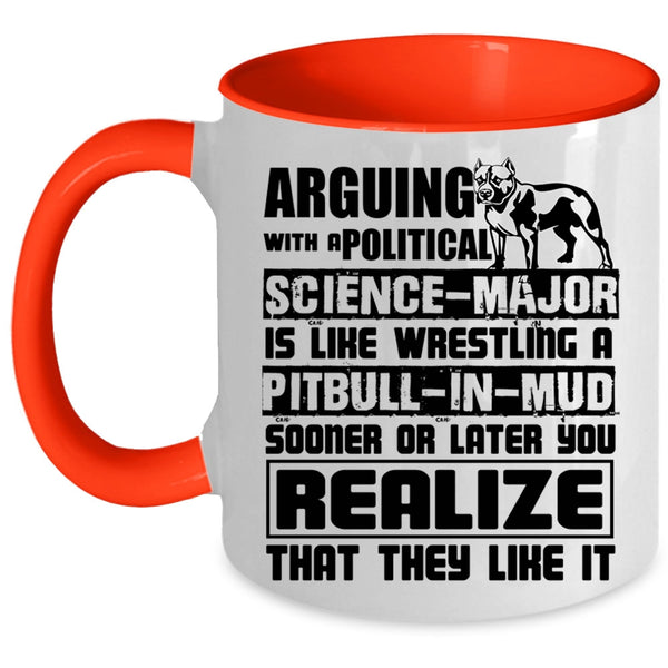 Funny Pibulls Coffee Mug, Political Science Major Accent Mug