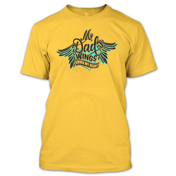 My Dad Wing's Cover My Heart T Shirt, I Love My Dad T Shirt
