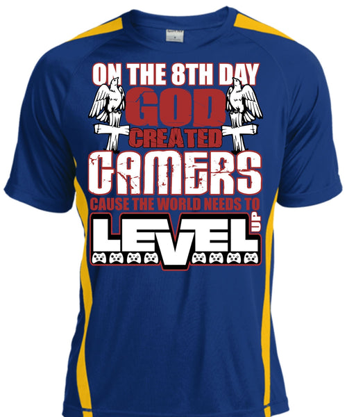 God Created Gamers T Shirt, The World Needs To Level Up T Shirt, Cool Shirt