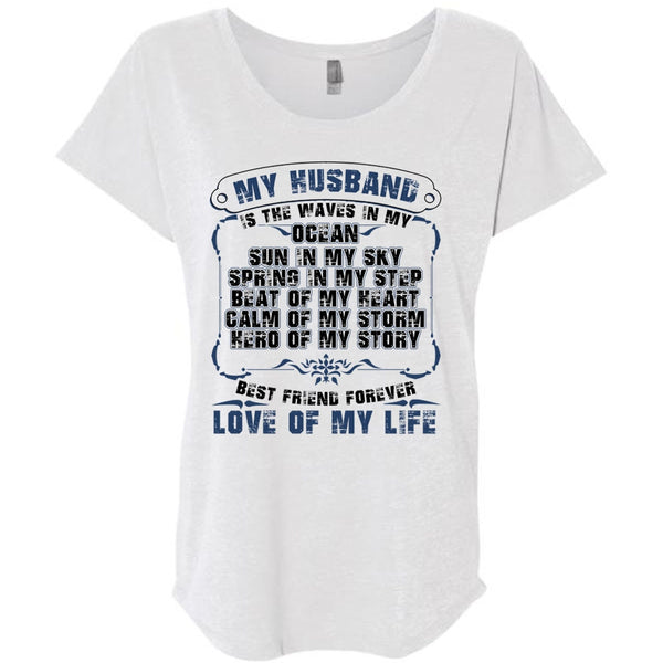 My Husband Is The Waves In My Ocean T Shirt, Being A Husband T Shirt, Awesome T-Shirts