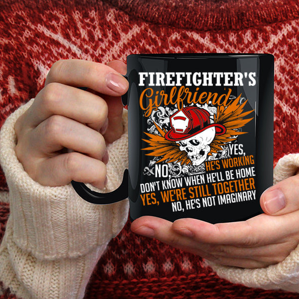 Firefighter's Girlfriend Coffee Mug, Cool Couple Coffee Cup