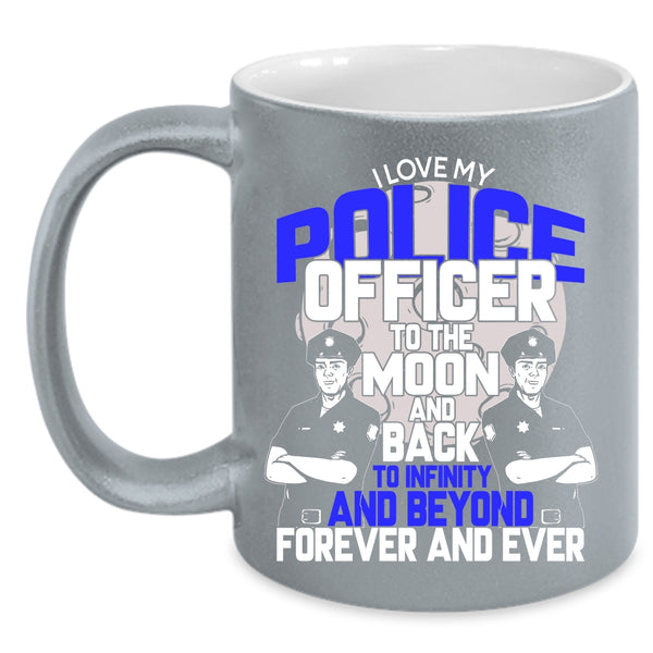I Love My Police Officer Coffee Mug, Cute Police Officer's Girlfriend Coffee Cup