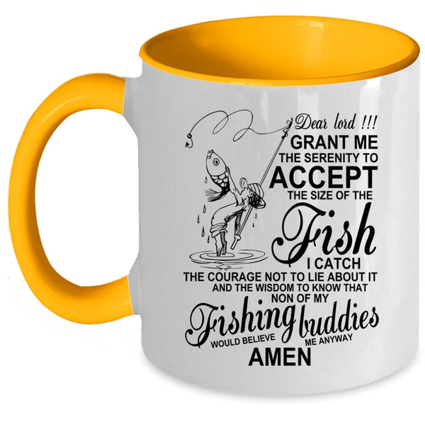 Funny Gift For Fisher Coffee Mug, My Fishing Buddies Accent Mug