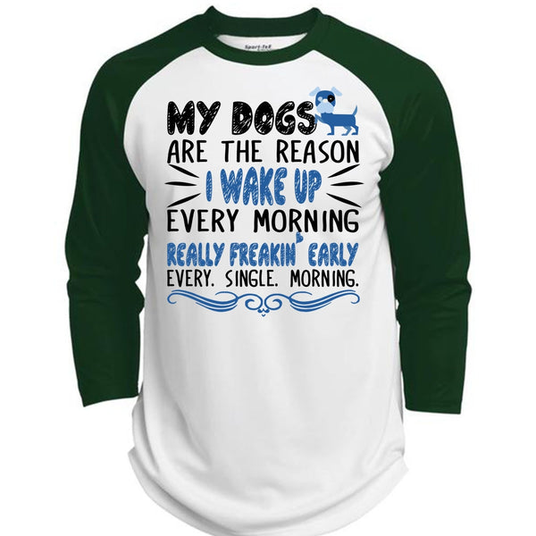 I Wake Up Every Morning Really Freaking Early T Shirt, I Love Dog T Shirt  (Polyester Game Baseball Jersey)