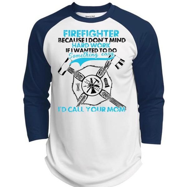 I Don't Mind Hard Work T Shirt, I Love Firefighter T Shirt, Awesome T-Shirts  (Polyester Game Baseball Jersey)
