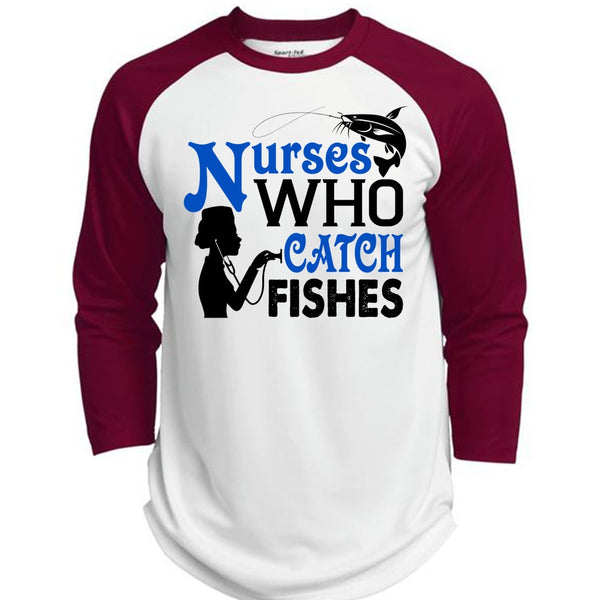 Nurses Who Catch Fishes T Shirt, I Love Fish T Shirt, Career T Shirt  (Polyester Game Baseball Jersey)