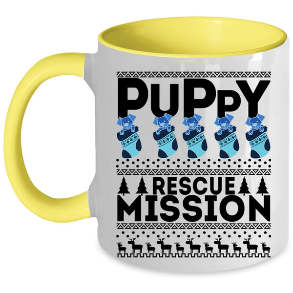 Cute Gift For Dog Lovers Coffee Mug, Puppy Rescue Mission Accent Mug